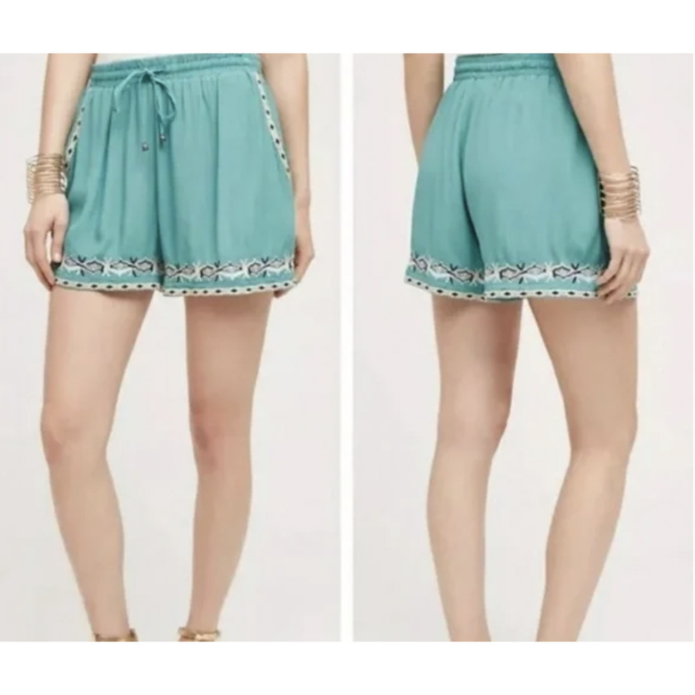 Hei Hei By Anthropologie Embroidered Boho / Aztec Shorts Size Small